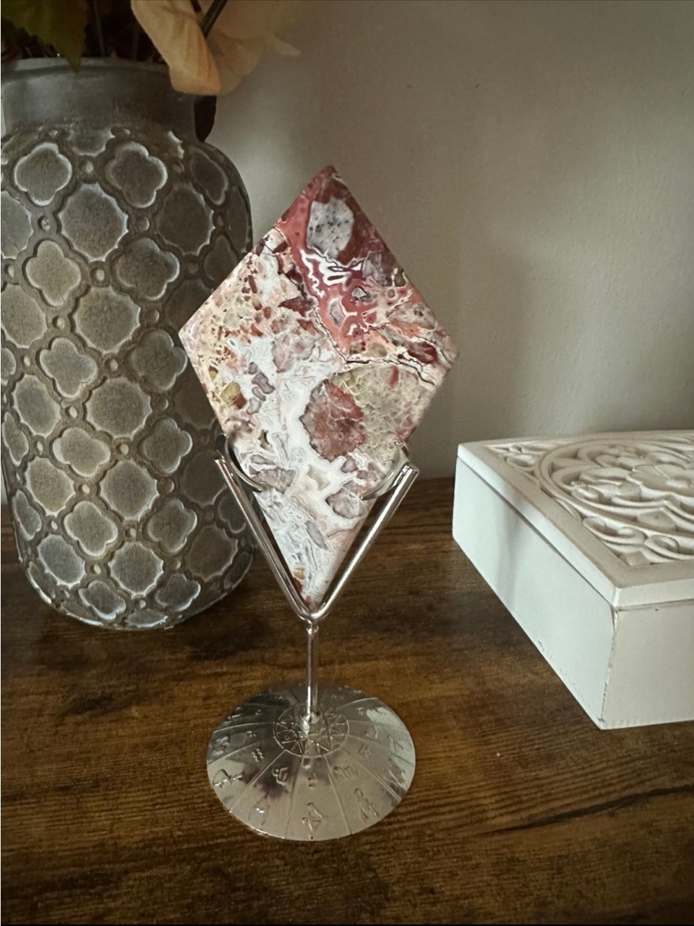 Gorgeous Mexican Lace Agate with Stand